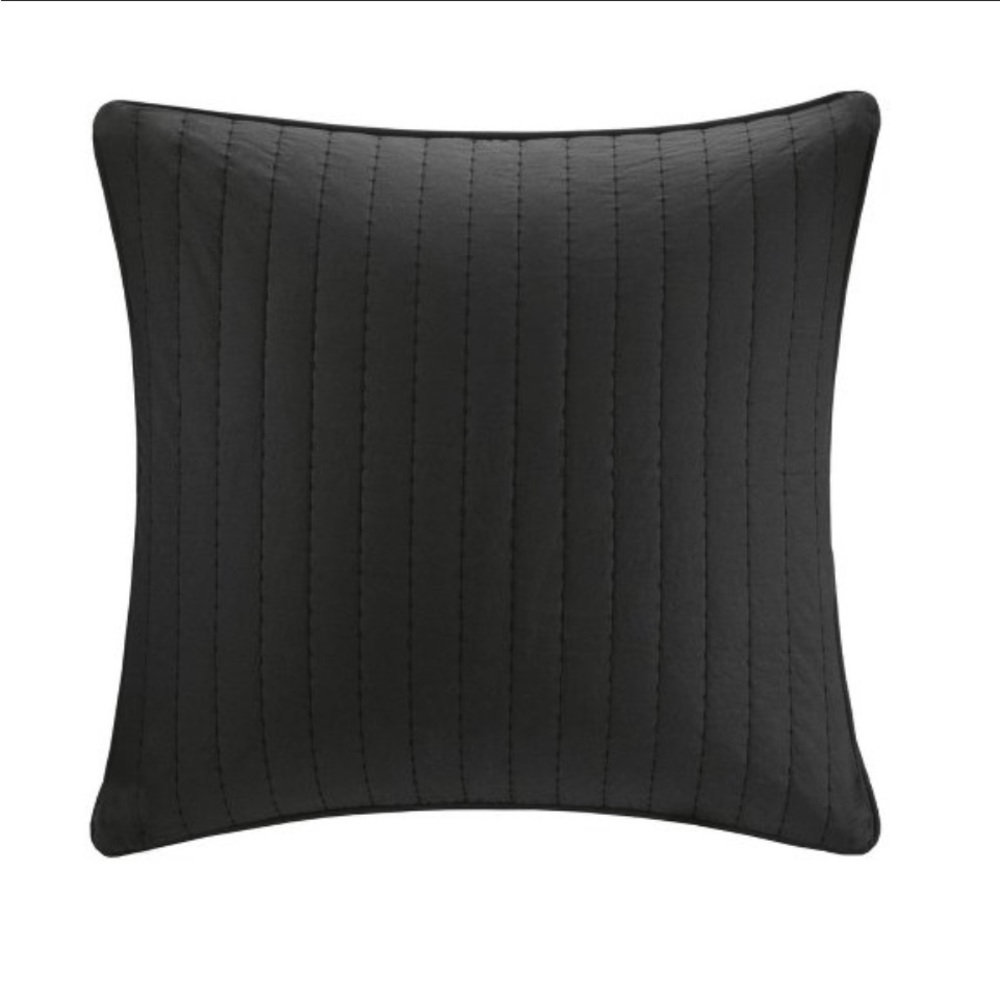 Euro Camila Quilted Sham by Ink & Ivy in black